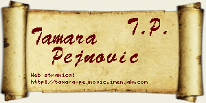 Tamara Pejnović vizit kartica